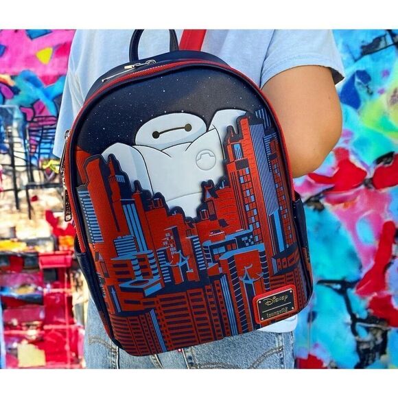 Loungefly Disney Big Hero 6 Baymax City Mini Backpack - Picture 1 of 6